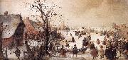 AVERCAMP, Hendrick Winter Scene on a Canal  ggg oil painting